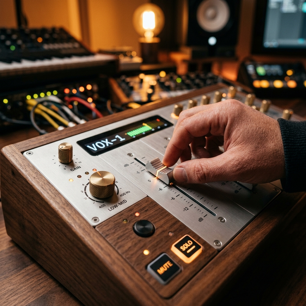 Close up of high-end audio and design equipment